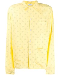 Chemise à manches longues imprimée jaune John Elliott