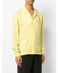 Chemise à manches longues imprimée jaune John Elliott