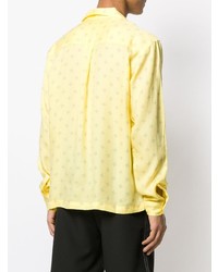 Chemise à manches longues imprimée jaune John Elliott