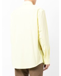 Chemise à manches longues imprimée jaune Oamc