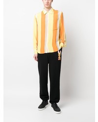 Chemise à manches longues imprimée jaune Sandro