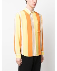 Chemise à manches longues imprimée jaune Sandro