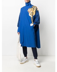 Chemise à manches longues imprimée léopard bleue Kenzo
