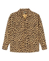 Chemise à manches longues imprimée léopard jaune RE/DONE