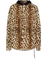 Chemise à manches longues imprimée léopard marron clair Mastermind Japan