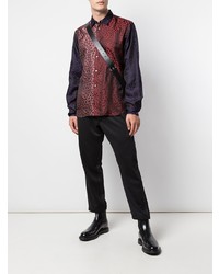 Chemise à manches longues imprimée léopard multicolore Comme Des Garcons Homme Plus