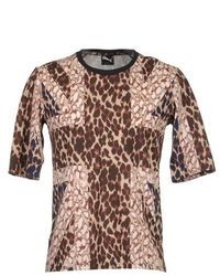 Chemise à manches longues imprimée léopard