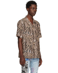 Chemise à manches longues imprimée marron Ksubi