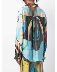 Chemise à manches longues imprimée multicolore Bethany Williams