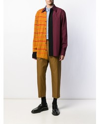 Chemise à manches longues imprimée multicolore Marni