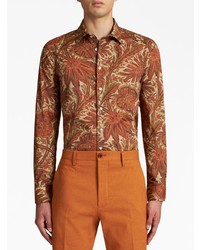 Chemise à manches longues imprimée multicolore Etro