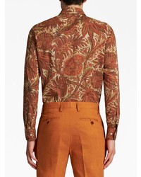 Chemise à manches longues imprimée multicolore Etro