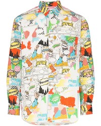 Chemise à manches longues imprimée multicolore Comme Des Garcons SHIRT