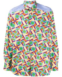 Chemise à manches longues imprimée multicolore Comme Des Garcons SHIRT