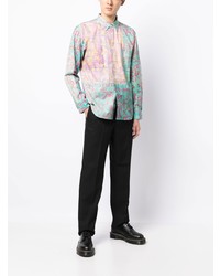 Chemise à manches longues imprimée multicolore Comme des Garcons Homme Deux