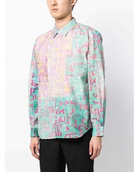 Chemise à manches longues imprimée multicolore Comme des Garcons Homme Deux