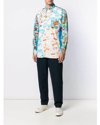 Chemise à manches longues imprimée multicolore Comme Des Garcons SHIRT