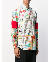 Chemise à manches longues imprimée multicolore Comme Des Garcons SHIRT