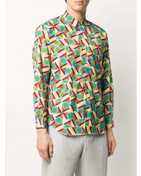 Chemise à manches longues imprimée multicolore Comme Des Garcons SHIRT