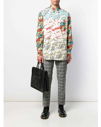 Chemise à manches longues imprimée multicolore Comme Des Garcons SHIRT