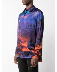 Chemise à manches longues imprimée multicolore Marcelo Burlon County of Milan