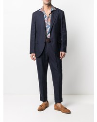 Chemise à manches longues imprimée multicolore Etro