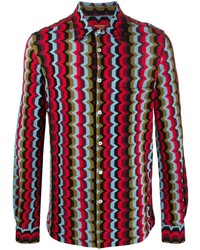 Chemise à manches longues imprimée multicolore Missoni