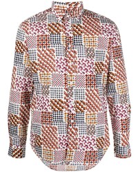 Chemise à manches longues imprimée multicolore Missoni