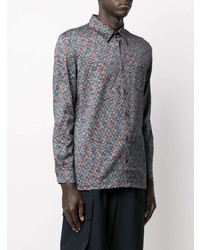 Chemise à manches longues imprimée multicolore Missoni