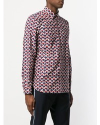 Chemise à manches longues imprimée multicolore Valentino