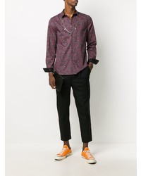 Chemise à manches longues imprimée multicolore Paul Smith