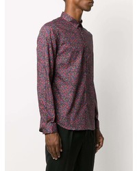 Chemise à manches longues imprimée multicolore Paul Smith