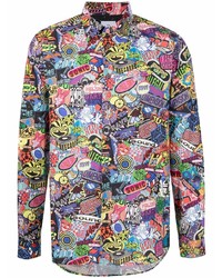 Chemise à manches longues imprimée multicolore PS Paul Smith