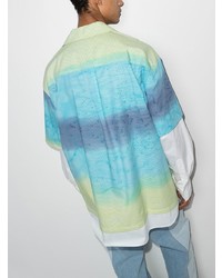 Chemise à manches longues imprimée multicolore Feng Chen Wang