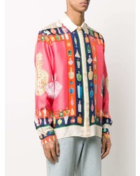 Chemise à manches longues imprimée multicolore Casablanca