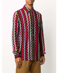 Chemise à manches longues imprimée multicolore Missoni