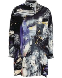 Chemise à manches longues imprimée multicolore Yohji Yamamoto