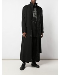 Chemise à manches longues imprimée noire et blanche Yohji Yamamoto