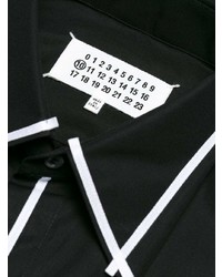 Chemise à manches longues imprimée noire et blanche Maison Margiela