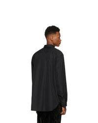 Chemise à manches longues imprimée noire et blanche Vetements