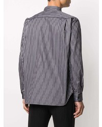 Chemise à manches longues imprimée noire et blanche Comme Des Garcons Homme Plus