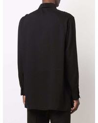 Chemise à manches longues imprimée noire et blanche Yohji Yamamoto