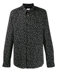 Chemise à manches longues imprimée noire et blanche PS Paul Smith