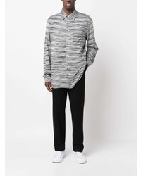 Chemise à manches longues imprimée noire Missoni