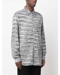 Chemise à manches longues imprimée noire Missoni