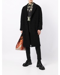 Chemise à manches longues imprimée noire MSGM