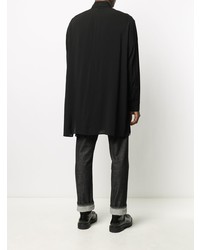 Chemise à manches longues imprimée noire Yohji Yamamoto