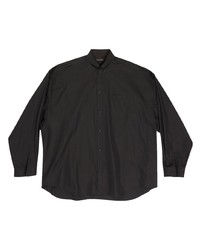 Chemise à manches longues imprimée noire Balenciaga