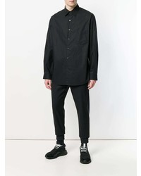 Chemise à manches longues imprimée noire Y-3