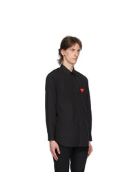 Chemise à manches longues imprimée noire Comme Des Garcons Play